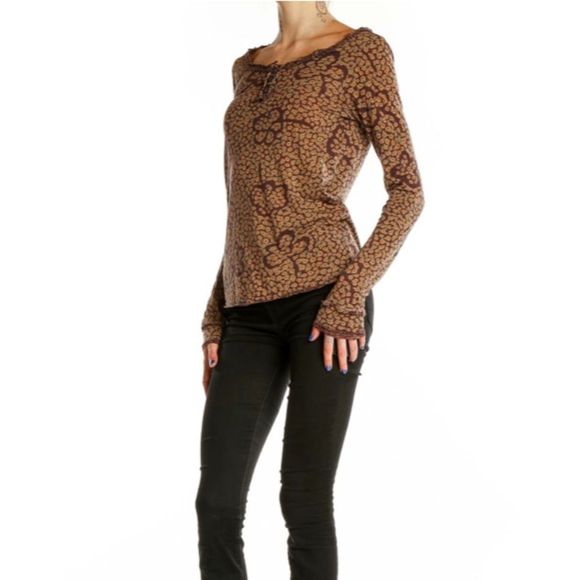 MARC by MARC JACOBS WOMEN’s BROWN MULTI FLORAL PRINT COTTON SHIRT Size-M - Picture 1 of 6